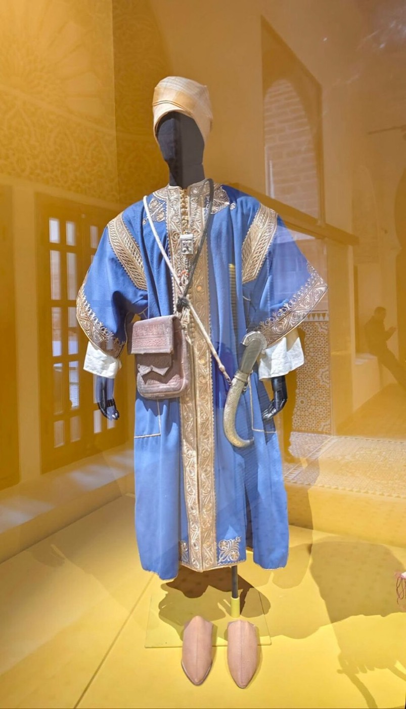 Caftan homme marocain bleu ciel